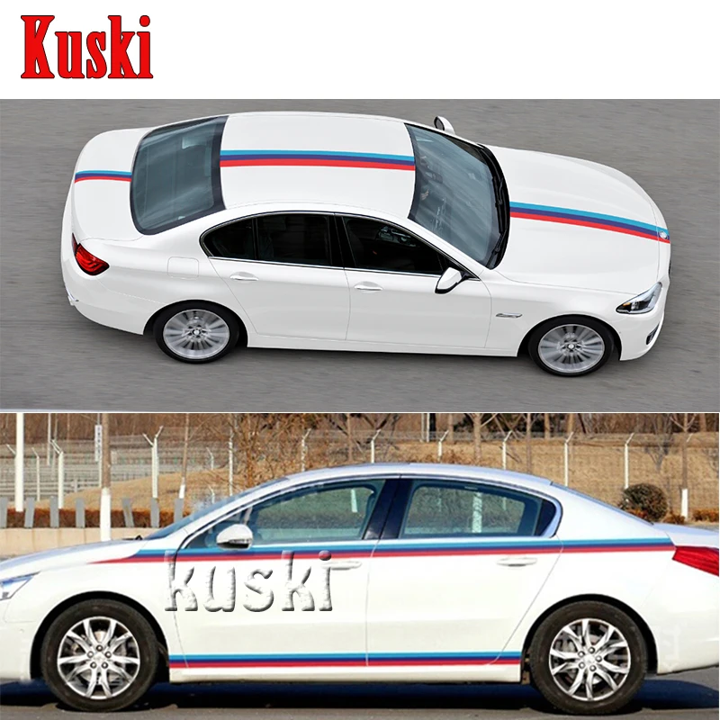 Автомобильная Трехцветная декоративная наклейка для Mercedes W211 W203 W204 W210 W205 W212 W220 AMG