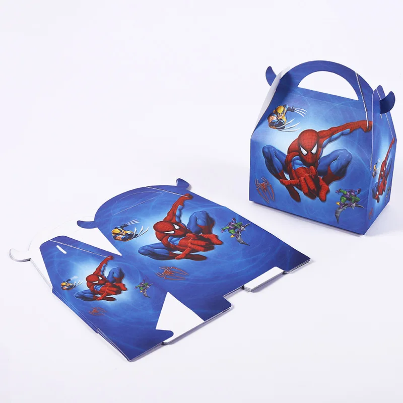 

6pcs/lot Spiderman/Princess/Mickey/Superhero Candy Box Kids Birthday Gift Boxes Party Decor Supply Party Decorations Supplies