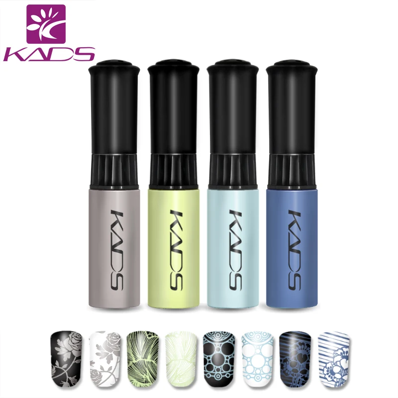 

KADS New 4pcs/set Nail Art Polish Nail Manicure Decorations Stamping Nail Art Lacquer Beauty Nail Decorations Tools