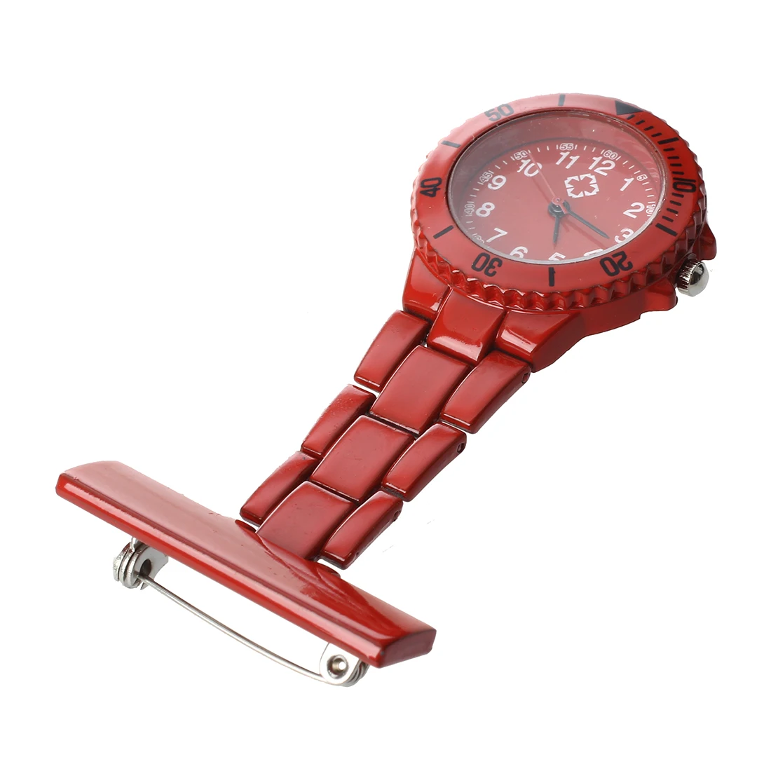 

Red Quartz Movement Nurse Brooch Fob Tunic Pocket Pendant Watch