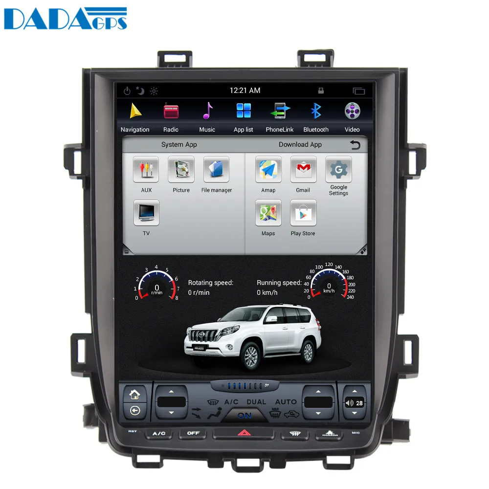 12 1 &quotTesla style Android 7 Автомобильный мультимедийный радиоплеер для Toyota Alphard 2007 2013 GPS