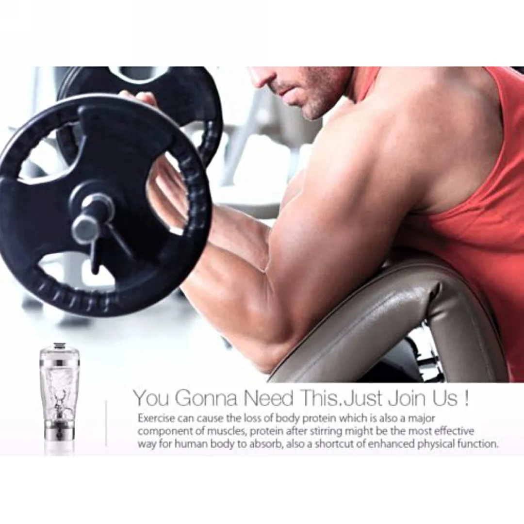 2019New USB Auto Electric Detachable Shaker Protein Vortex Blender Bottle 450ml/16oz