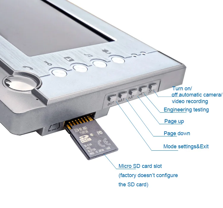 Домофон с магнитным дверным замком 7 "TFT монитор домофон ключ + 8 Гб Rfid/пароль разблокировка дверной телефон система IP55 водостойкий