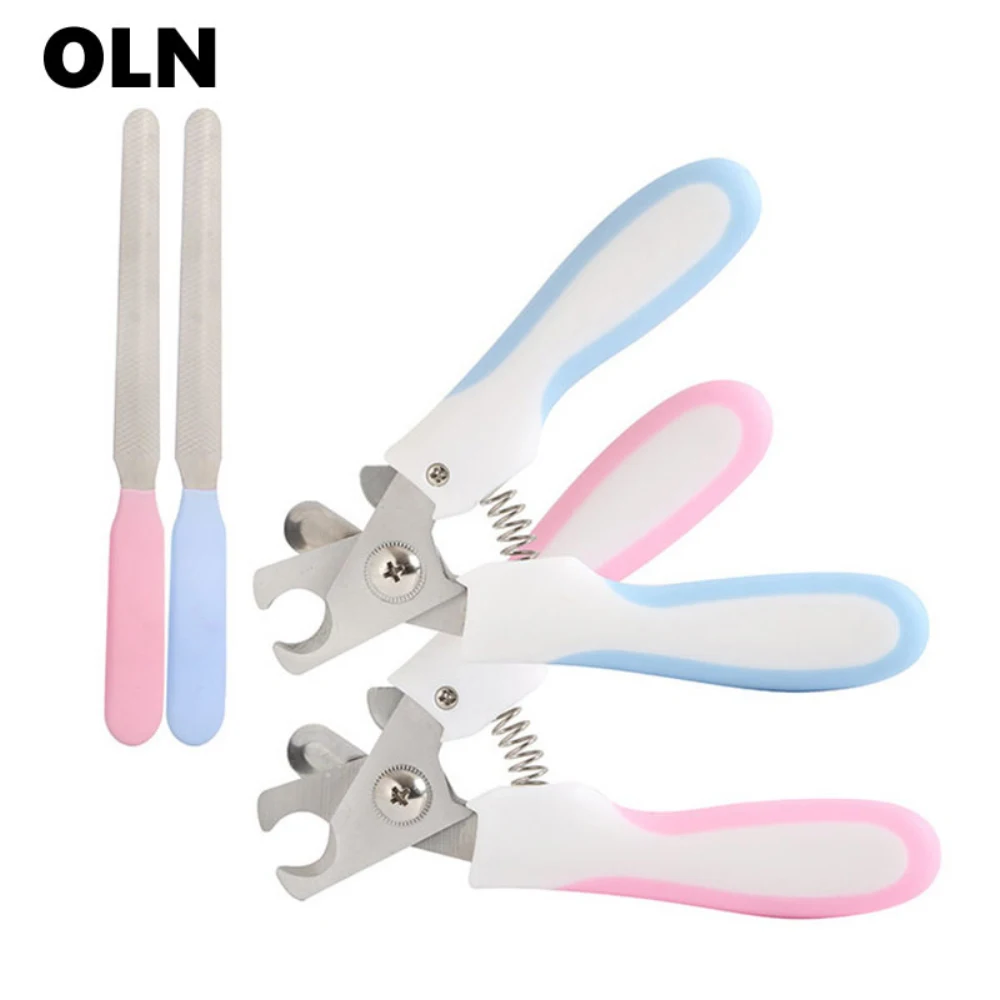 

OLN Pet Toe Care Stainless Steel Dogs Cats Claw Nail Clippers Cutter Nail File Portable Scissors Trim Nails Pet Products New2019