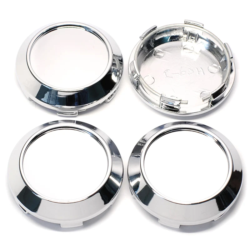 4Pcs/lot 60mm ABS Chrome Auto Car Wheel Center Hub Caps Cover Hubcaps Rim Automobile Dust Cover Fit 42mm Car Logo Emblem Badge