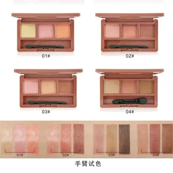 

3 Color Eyeshadow Palette Matte Shadow Powder Natural Long-lasting Nude Makeup Cosmetics Professional Mini Shadow Set