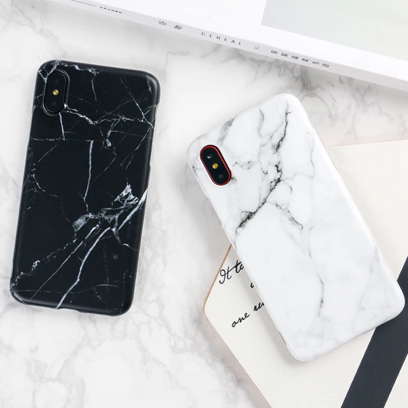 Роскошный мраморный узор i 8 чехол для телефона iphone Plus iPhone8 Черные Аксессуары X 7 6 S 5