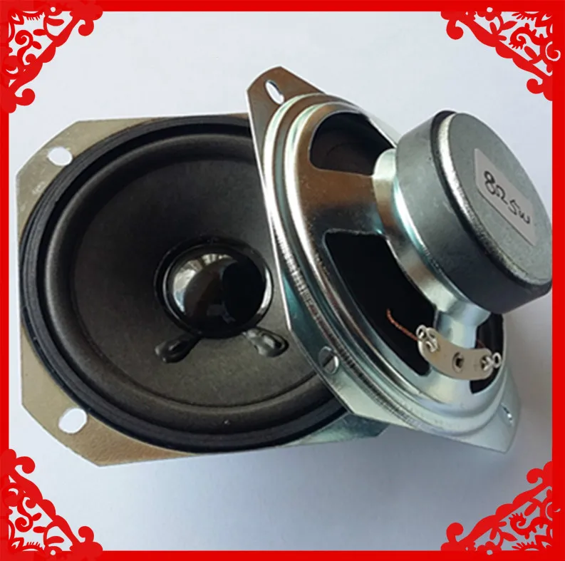 2pcs/pack 3 inch 8 Ohm 5W speaker square corner cut foam edge cone