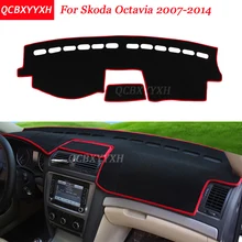 Автомобильный Стайлинг приборной панели автомобиля Избегайте свет Pad полиэстер для Skoda Octavia 2007- инструмент крышка платформы стол защитные коврики