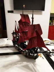 Черный жемчуг королевы Анны мести fit пиратский корабль Карибского моря строительные блоки кирпичи подарок детям на день рождения