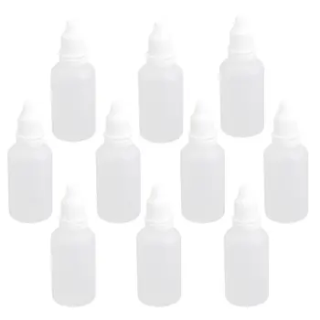 

10pcs 30ml Plastic Vacuum Flasks Pressure Dropper for eyedrops Laboratory Liquid White
