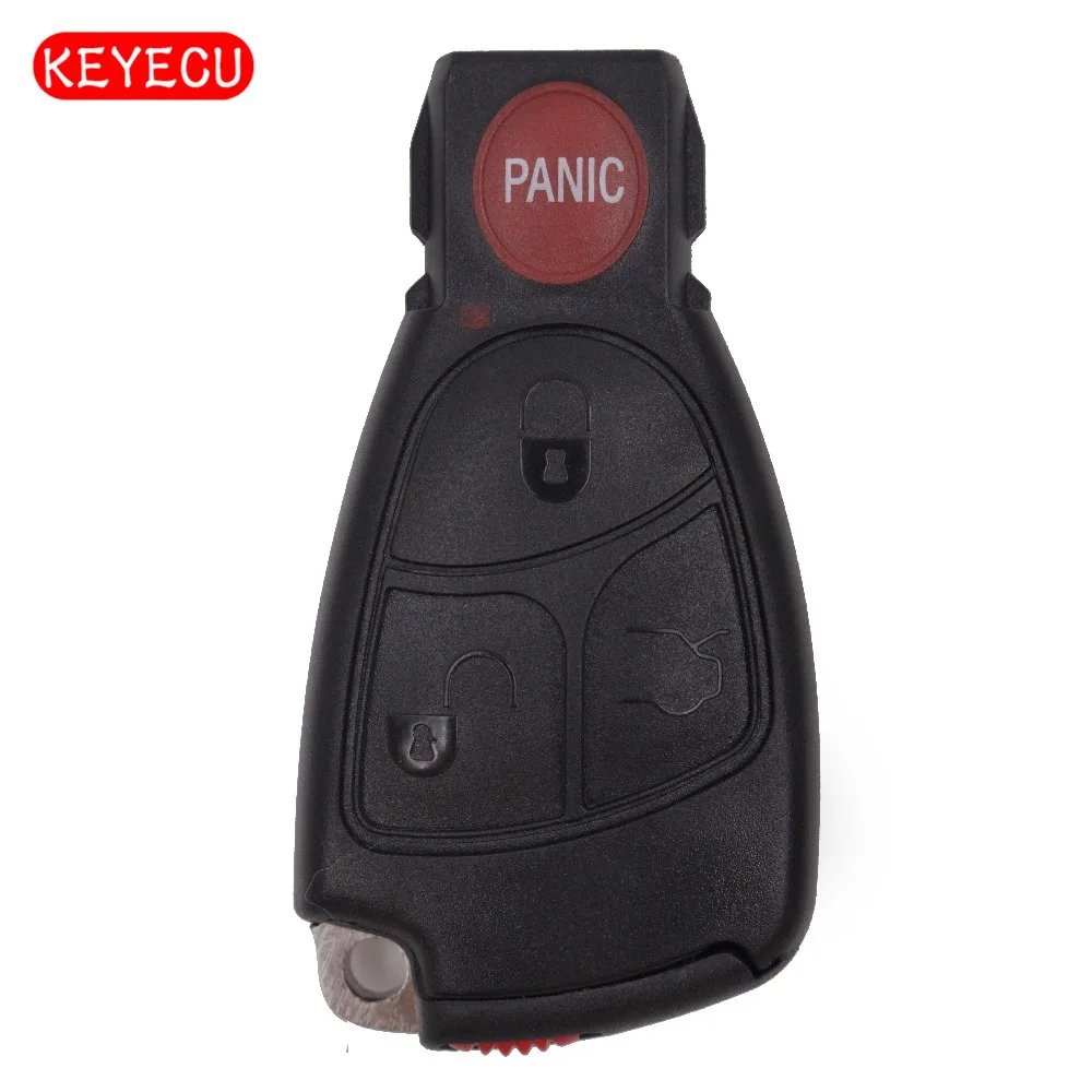 

Keyecu Replacement Remote Key Shell Case Fob Button Pad for Mercedes Benz IYZ3312 Shell Only