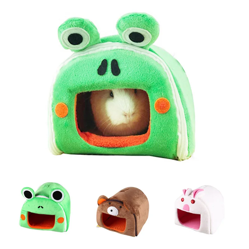 

1piece Hedgehog Small House Shape Nests Hamster Kitten Beds Pet Soft Cages Small Animals Chinchilla Warm Cages Size S/M