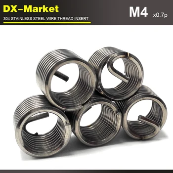 

m4*1D *0.7P , 100pcs , 304 thread inserts corrosion resisting steel , antirust Engine thread repair fastener