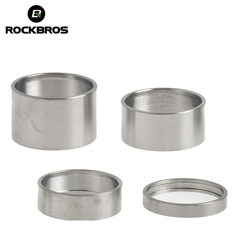 

ROCKBROS 4Pcs/1Set Titanium Alloy Washer Bike Bicycle Headset Stem Spacers Kit For Bike Fix Refit 5mm 10mm 15mm 20mm 4 Shape