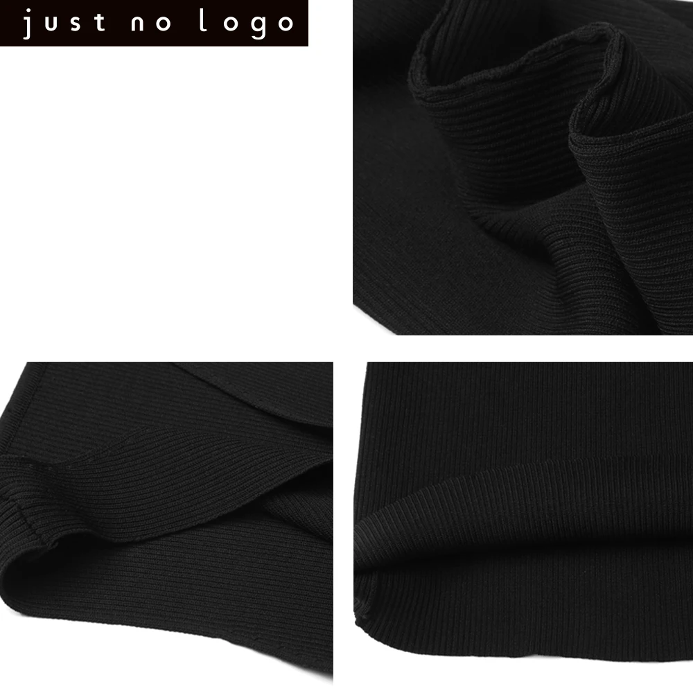 Black Round Neck Dress Knitted Wear Women Sexy Celebrity Party Dresses O-Neckline Bodycon Dress Club Vestidos Skirts (5)