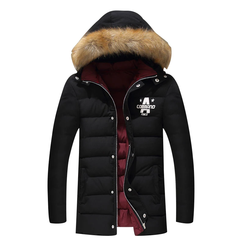 

2017 Winter Warm Casual Padded Jacket Men hooded Parka Coat Thick Outwear Plus Size M-4XL long Jacket Brand New Male Clothing