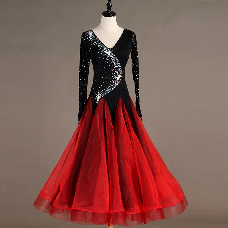 red long ballroom dress standard ballroom tango dresses plus size