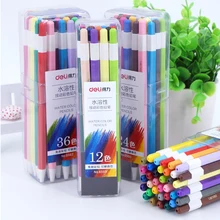 Deli Pushable Color Pencil 12/24/36colors Water Soluble Wooden Colored Pencil 2B Replaceable Color Lead Core Art Painting Supply Deli Pushable Color Pencil 12/24/36colors Water Soluble Wooden Colored Pencil 2B Replaceable Color Lead Core Art Painting Supply