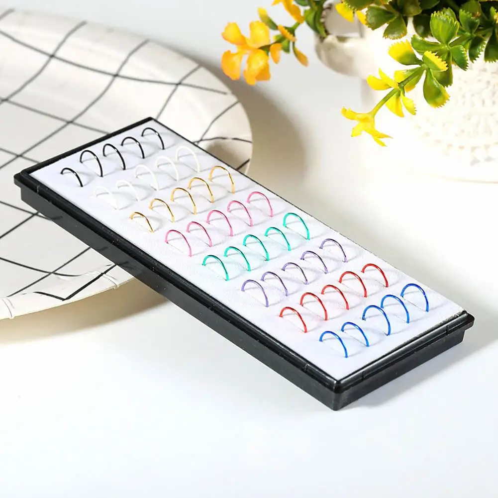 

40Pcs/Set Unisex Opening Circle Stainless Steel Nose Nail Ring Piercing Jewelry trendy