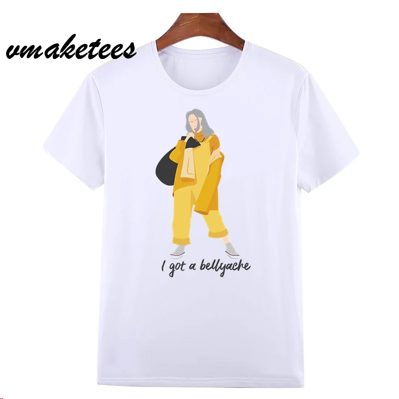 Billie Eilish футболка хип-хоп летняя футболка с круглым вырезом и коротким рукавом Мужская/Женская футболка высокого качества Мужская/Женская футболка HCP4562 - Цвет: HCP4562D