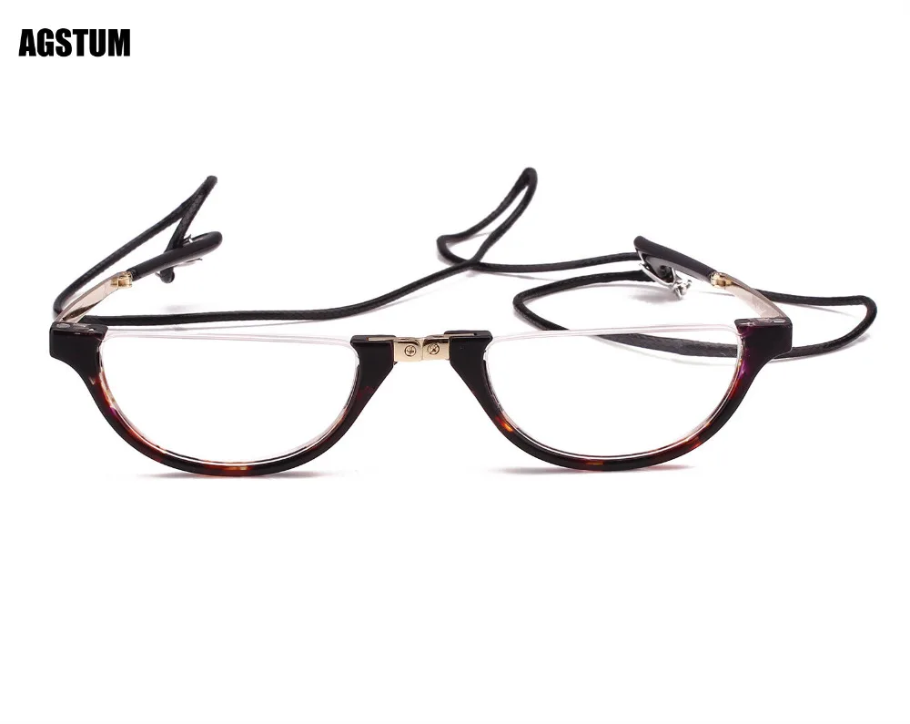 Agstum Half Moon мужские и женские круглые складные очки для чтения