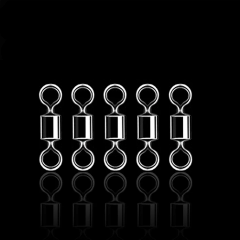 

30pcs/set Ball Bearing Swivel Solid Rings Fishing Connector Ocean Boat Fishing Hooks 1# 4# 6# 8# 10# 12#