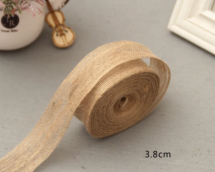 5M Multi Styles Natural Jute Burlap Hessian Ribbon Tapes Roll Vintage Rustic Wed