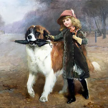 

New 5D DIY Diamond Painting Cross Stitch girl and dog picture Diamond Embroidery Full Square Rhinestone Mosaic Painting decor