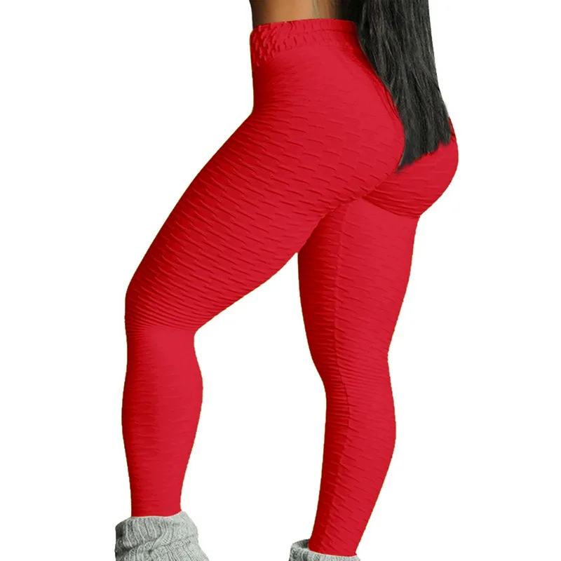 10 цветов, женские популярные штаны для йоги, белые спортивные леггинсы, колготки Пуш-ап, для тренажерного зала, для упражнений, с высокой талией, для фитнеса, бега, спортивные штаны - Цвет: red pants