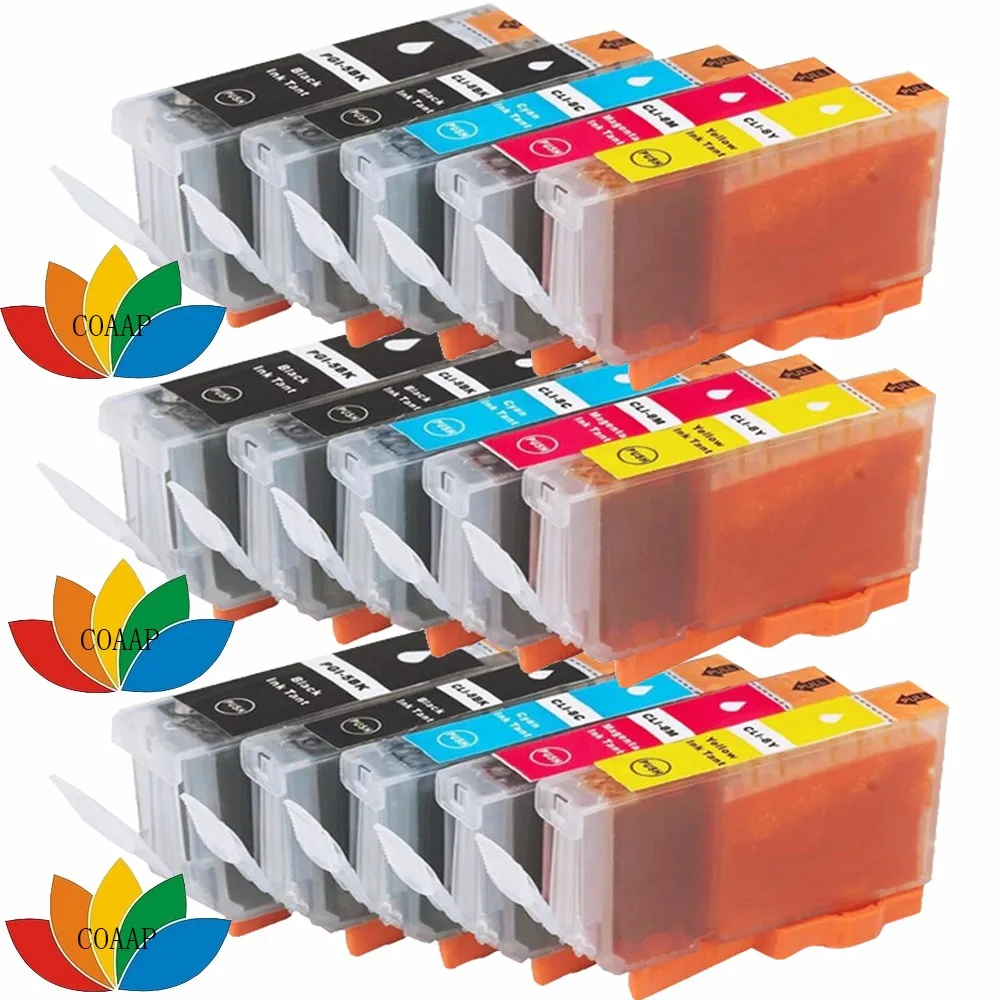 

15 CHIPPED INK CARTRIDGE FOR CANON PIXMA IX4000 IX5000 IP3300 IP3500 MP510 MP520