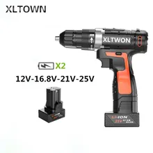 Xltown New lithium Electric drill 12 16 8 21 25v rechargeable lithium battery electric screwdriver with