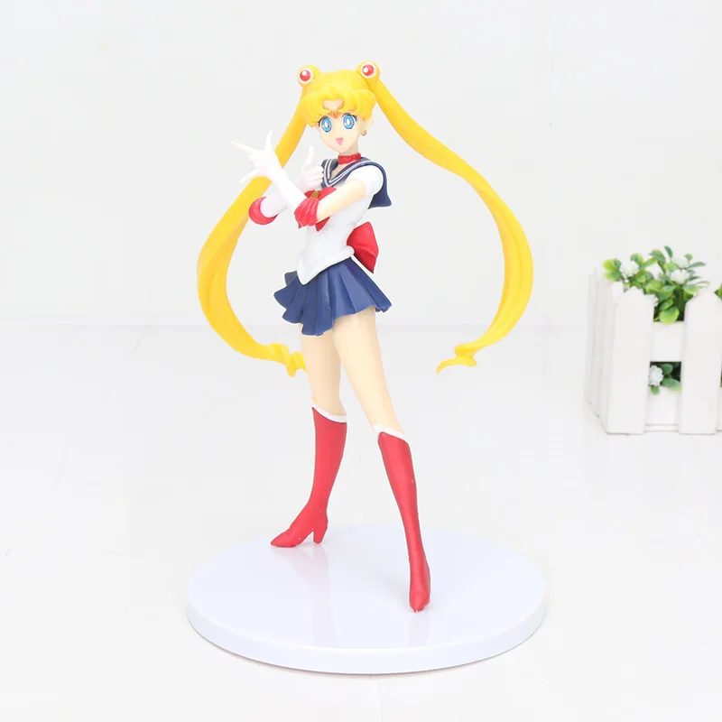 Фигурка Сейлор Мун 16 см Tsukino Usagi Mercury Mars Venus Jupiter Chibiusa Meiou Setsuna Kaiou фигурка украшения торта ПВХ Модель - Цвет: 1 bag