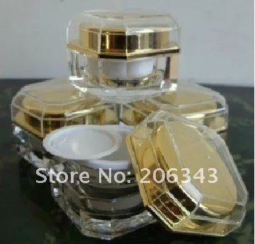 

10g acrylic gold cream jar