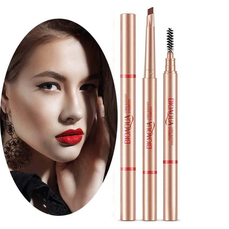 

3 Colors Long Lasting Automatic Rotation Eyebrow Pencil With Brush Waterproof Pro Eyebrow Pen Women Cosmetic Makeup Accessories