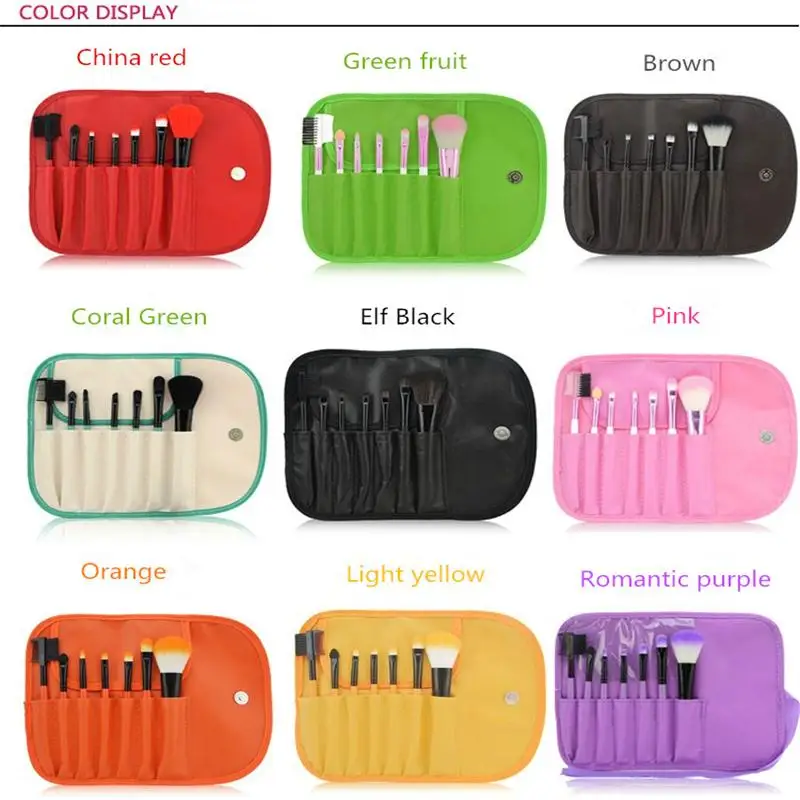 Hot 7pcs Kit Makeup Brushes Professional Set Cosmetic Lip Blush Foundation Eyeshadow Brush Face Make Up Tool Beauty Essentials