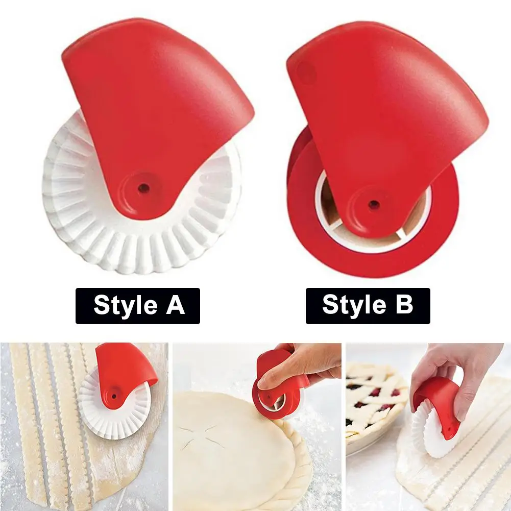 

NEW Pizza Lattice Noodle Dough Cutter Pastry Pie Wheel Roller Kitchen Baking Tool