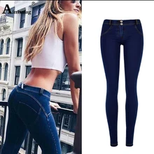 Aimsnug/женские джинсы с эффектом пуш-ап, брюки-карандаш Mujer, узкие джинсы для женщин, модные облегающие повседневные сексуальные эластичные брюки, джинсы