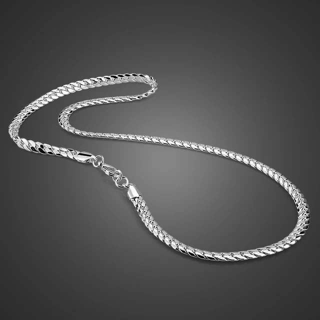 100 solid 925 sterling silver Twisted Singapore Chain 20 inch 6mm For