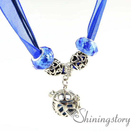 openwork organza necklaces aromatherapy necklace wholesale essential