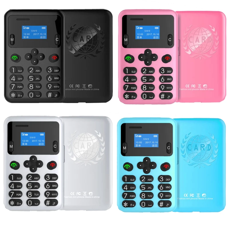 

New Card Phone Mini Phone AEKU A6 unlocked Mobile Phone students personality children Low Radiation Multi-language PK AEKU C6
