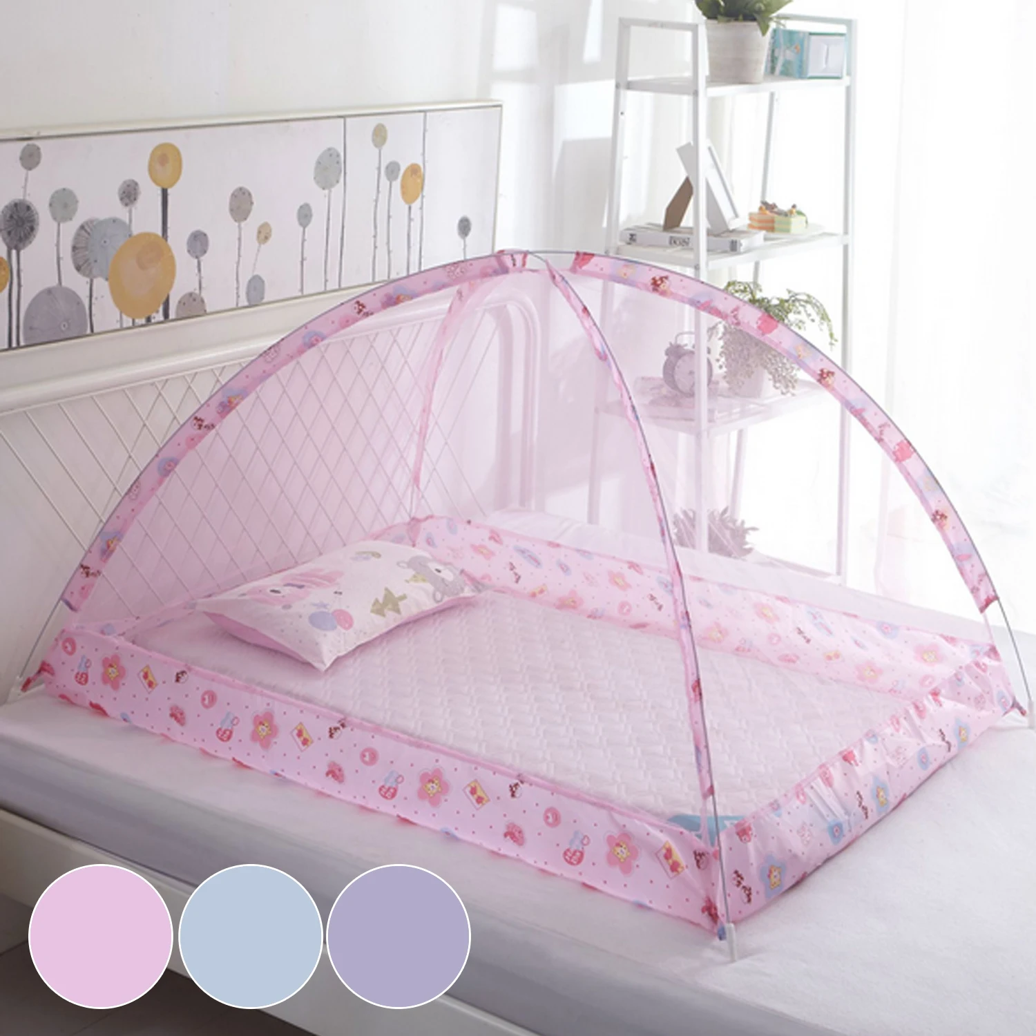 Портативная складная кроватка для младенца, москитная сетка, Детская летняя Колыбель, спальная антимоскитная сетка, Монгольская