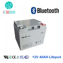 12V 40AH Lifepo4 Battery Pack Deep 2000 Cycle 3.2V Lithium Iron Phosphate Cell Bluetooth BMS Customized AKKU Long Life 40 ah 4S