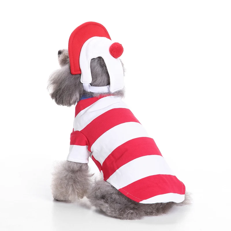 Новое поступление Новогодние товары комплект для малышей с Hat Pet костюм для собаки кошки роль играют одежду для Костюм для Рождества и Хэллоуина для кошек и собак
