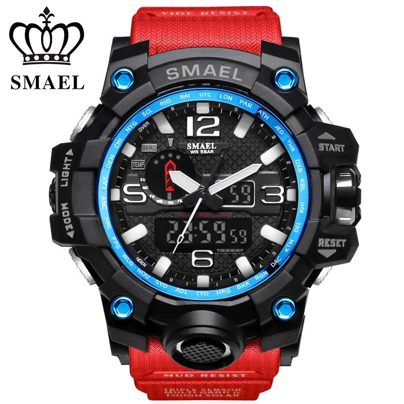 Prix pour Smael marque de luxe hommes sport montres led numérique horloge de mode casual montre analogique-numérique relogio militar mâle horloge ws1545 Prix pour Smael marque de luxe hommes sport montres led numérique horloge de mode casual montre analogique-numérique relogio militar mâle horloge ws1545