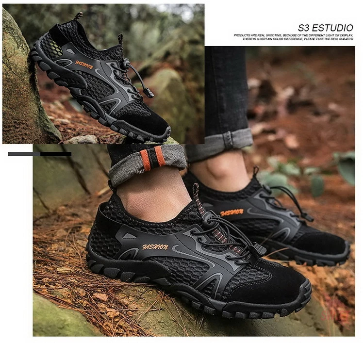 Verão dos Homens a Montante Chinelos de Praia Esporte ao ar Calçados de Pesca Tênis Trekking Água Aqua Sapatos Malha Respirável Livre 2020 Rio 14 Sapatos de natação