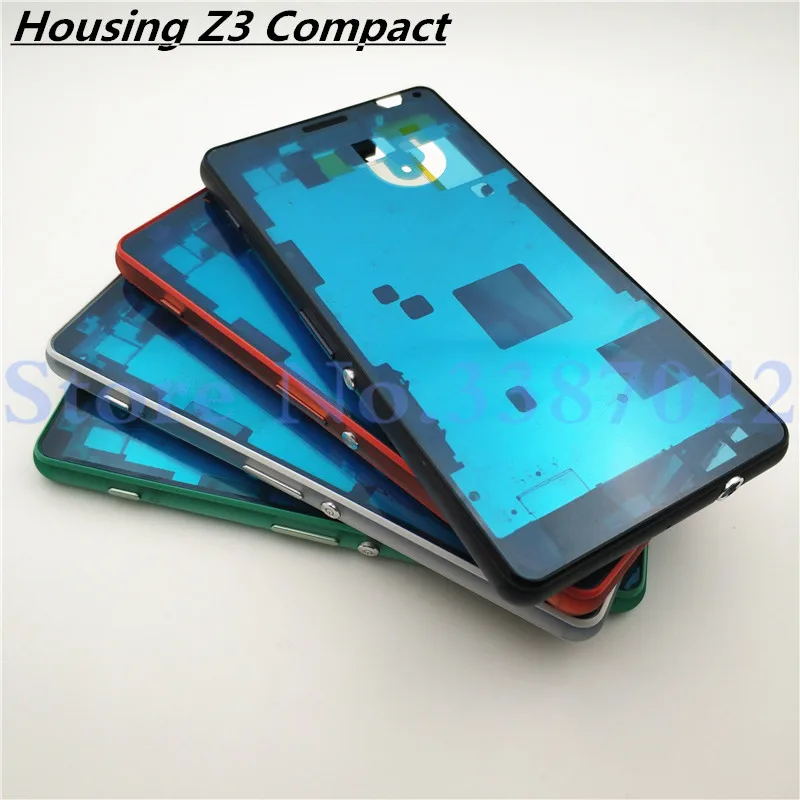 Originale Per Sony Xperia Z3 Compact Mini D5803 D5833 Custodia Cover Frontale Frontale Cornice Centrale