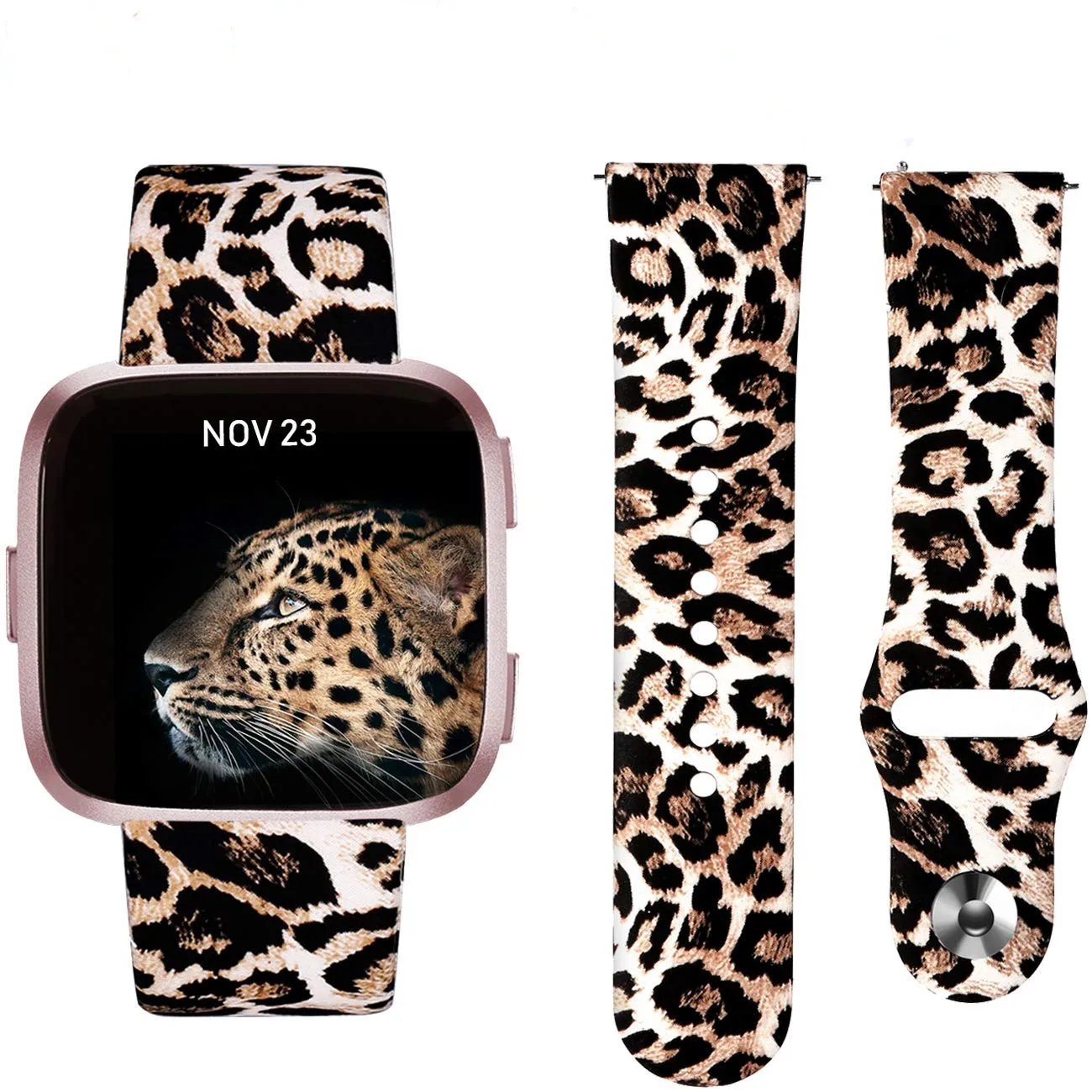 fitbit versa 2 leopard band