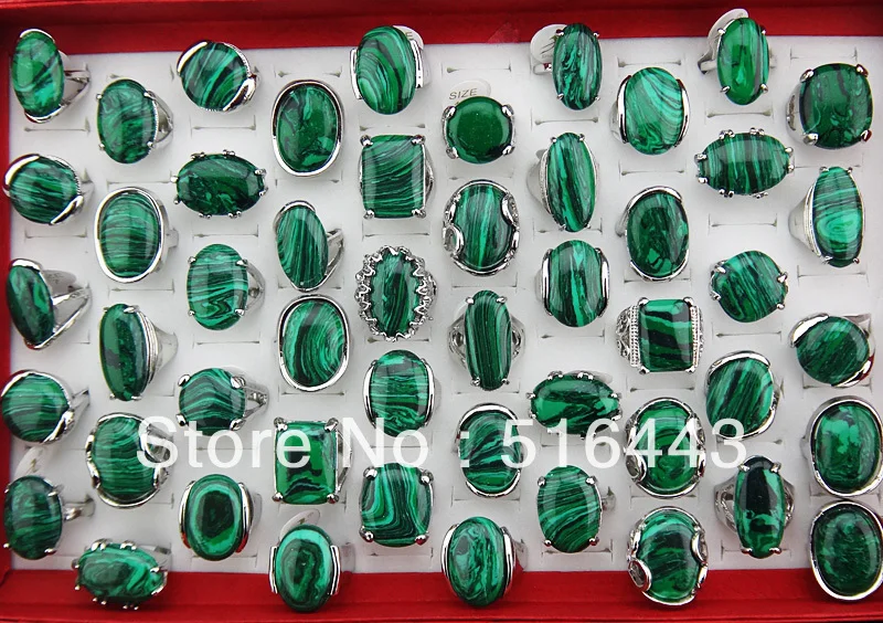 10 шт. женские и мужские кольца из натурального малахита|jewelry lots|wholesale jewelry lotswholesale