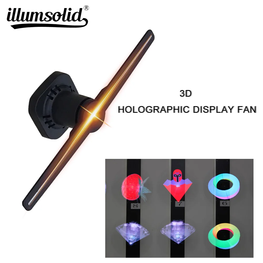 LED Portable Player 3D Holographic Dispaly Fan Unique Hologram Projector LED Portable Player 3D Holographic Dispaly Fan Unique Hologram Projector